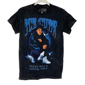 Officially Licensed Ice Cube Today Was A Good Day T-Shirt Black Acid Wash Small